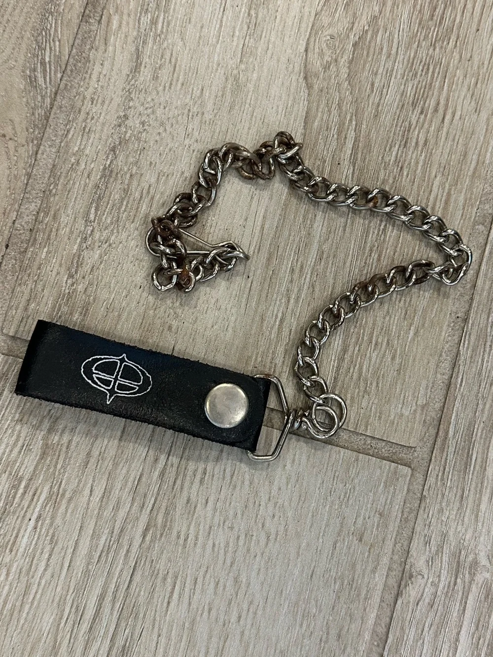 VTG Y2K Ozzy Osbourne Chain Wallet Original Chain & Logo Leather Tab
